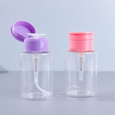 Flip Top Plastic Bottle 100ml 150ml 200ml Empty Nail Pump Bottle For Cosmetics