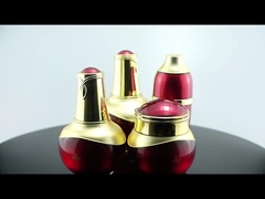 50g 50ml 120ml Luxury Cosmetic Packaging Κόκκινο γυαλί Ακρυλική λοσιόν Essence Κρέμα προσώπου Βάζο